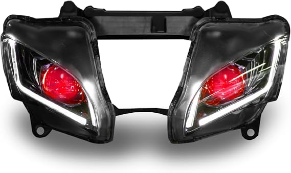 KT Ninja ZX-10R 2016-2020 Headlight, 7-Color Demon Eye | Press-Button Switch, 7 Preset Colors, Turn Signal
