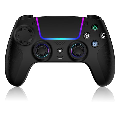 VidPPluing Wireless Controller Compatible with PS5/Android/IOS/MAC/Steam Deck, Gamepad with LED Lighting/Hall Effect Trigger/Turbo/Macro/Dual Vibration/3.5mm Headset Jack/1500 mAh Battery