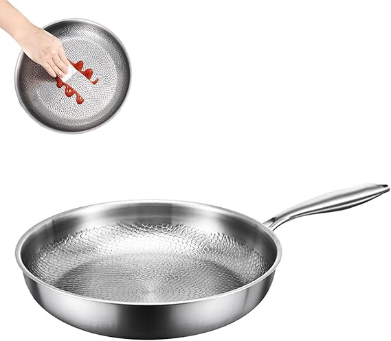 Titanium Pan Pro,Titanium Nutri Pan with Lid,Multifunctional Pots and Pans Set Non Stick Titanium Frying Pans,Scratch-Resistant Non Stick Titaniums Pans for Cooking (28cm Without Cover)