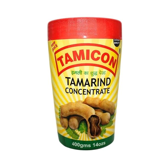 Tamicon Tamarind Concentrate | Tangy & Sour Imli Chutney | South Indian Style Paste | Ideal for Indian Curries, Thai Sauces & Kitchen Recipes | 14 Oz (396.89gm)