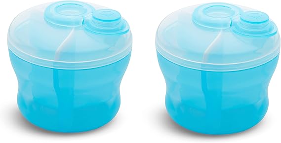 Munchkin Formula Dispenser, BPA Free, 3 9oz Sections, Blue, 2 Pack
