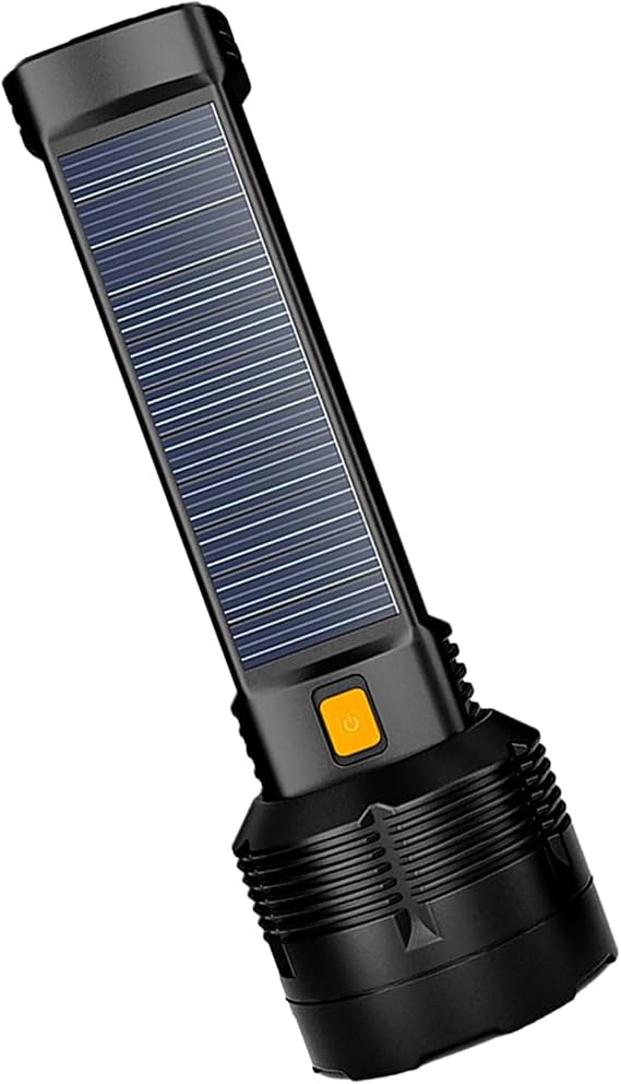 Led Solar Flashlight,Multi Function Ultra Bright Flashlight,Handheld USB Rechargeable Flashlights with Side Light for Survival Emergencies Camping (1)