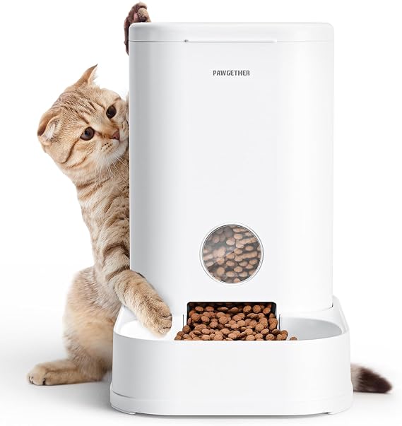 Gravity Cat Feeder, Self-Dispensing Dog Food Dispenser, Pet Food Station 1 Gallon/3.5L Capacity Automatic Pet Feeder Cat & Dog Food Bowl, Easy to Fill