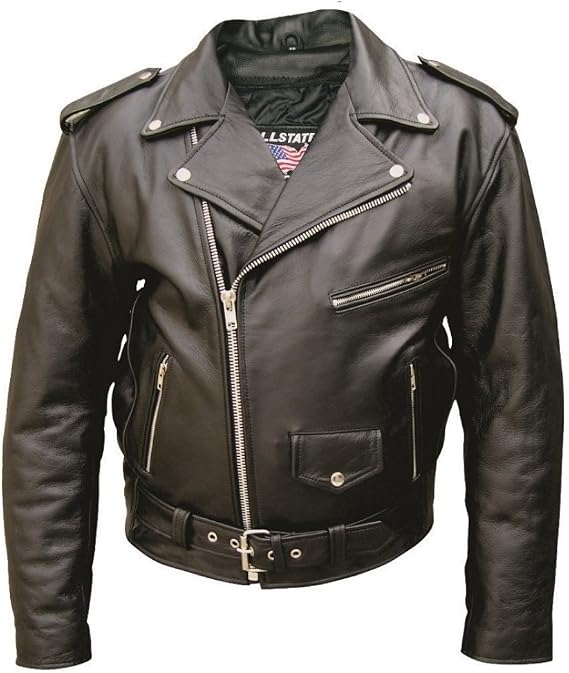 Men's AL2017 Basic Tall Motorcycle Jacket 52 Black