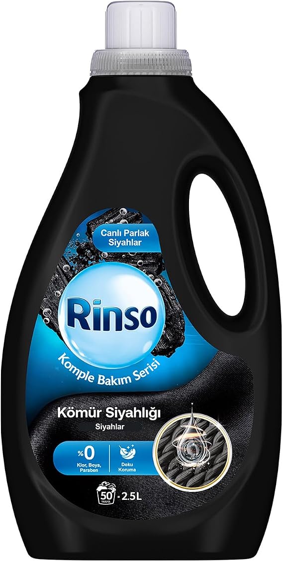 Rinso Liquid Laundry Detergent Complete Care Series Charcoal Blackness Blacks 2.5 L