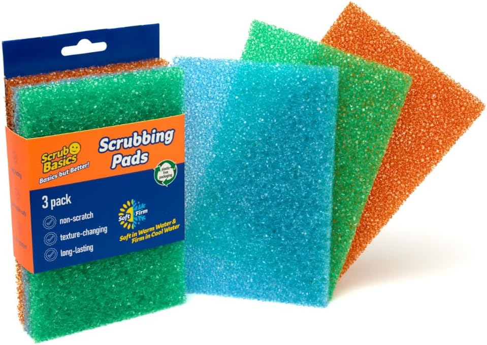 Scrub Daddy Scrub Basics Scouring Pads, Pack of 3