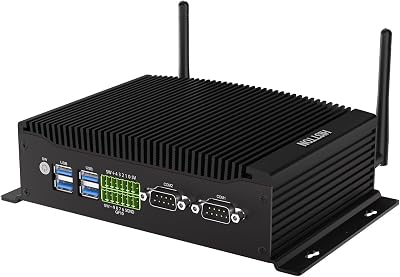 HISTTON Fanless Mini PC Core i5-10210U, 8GB RAM 256GB M2. SSD, Industrial PC with 2 RS232485 COM, Dual HDDP 4K Triple Display, 2 LAN, 6 USB, GPIO, Wifi, BT 4.2, Mini PC Windows 11 Pro, support Linux