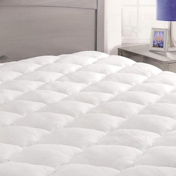ExceptionalSheets Mattress Pad, Deep Pocket Mattress Pad, Twin XL | Rayon from Bamboo with Extra Plush Fill, Breathable Quilted Surface, Fitted Skirt Fits Mattresses Up to 18 Inches
