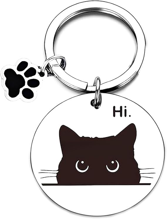 CZFSWT Black Cat Keychain, 3cm Cat Keychain, Cat Key Chain Black Cat Gifts, Cat Keychains Enthusiast Gift, Thoughtful Gift Suitable for Birthdays, Christmas Or Special Occasions