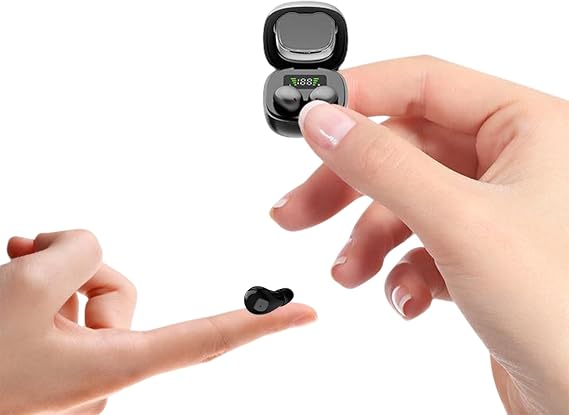 Xmenha Invisible Bluetooth Smallest Discreet Earbuds Tiny Small Ears Wireless Bluetooth Mini Small Invisible Earbuds Hidden for Work Sleep Side Sleepers Ear Buds