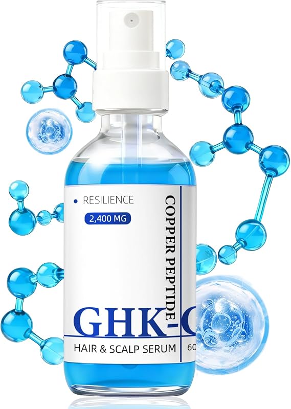 Hair Serum Spray, Ghkcu Cop-Per Hair Growth Peptide Serum, Hairs Growth Oil for Men & Women, Care for Thicker-Looking Hair, Scalp Care Thickening Formula 60ml