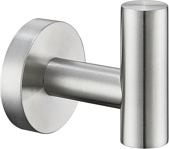 Angle Simple Towel Hook for Bathroom, Robe Hook for Wall, Brushed Nickel