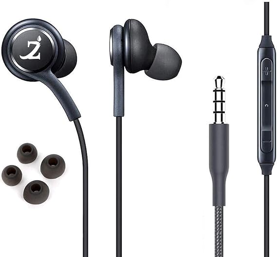 ZAMZAM PRO Stereo Headphones Works for BLU Energy Diamond with Hands-Free Built-in Microphone Buttons + Crisp Digital Titanium Clear Audio! (3.5mm, 1/8 inch)