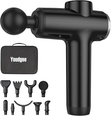 Youdgee Massage Gun Deep Tissue for Back, Neck, Shoulder, Leg Pain Relief – Percussion Massage Gun for Athletes 30 Speed Levels Massager Tool