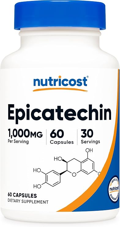 Nutricost Epicatechin (1,000mg) 60 Capsules - Vegan, Gluten-Free, GMO-Free, 30 Servings