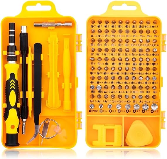 DailyTech 115 in 1 Precision Yellow Multi Screwdriver Set Hand Tool Set