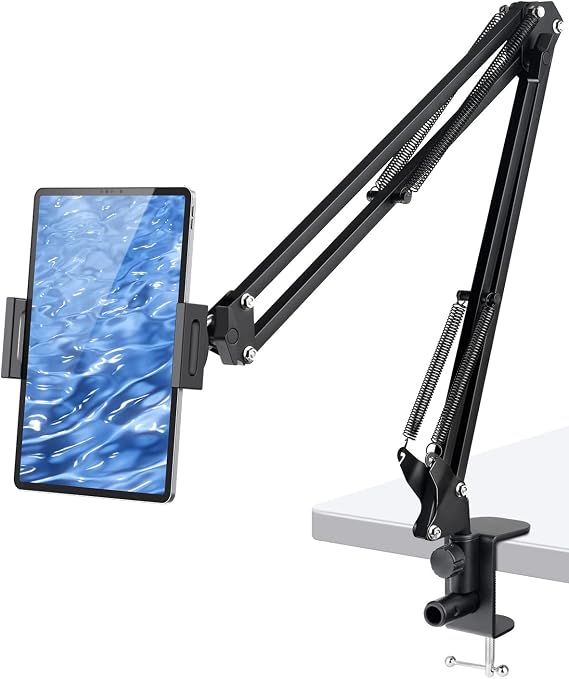 SHAWE Tablet holder stand for bed 360° rotatable tablet holder flexible adjustable long arm mobile phone holder for all 4.7-12.9 inch iPad/tablets/iPhone/Galaxy Tabs/mobile phone/switch etc