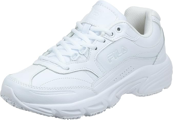 Fila womens Workshift Nonslip novelty t shirts, White White White, 11 US | Safety Work Shoes