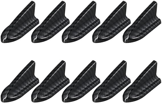 BYOBYO 10Pcs Carbon Fiber Black Car Roof Spoiler,Car Body Spoiler Kit with Self-Adhesive Tapes,Self-Adhesive Roof Wing Exterior Trim Accessory for Car