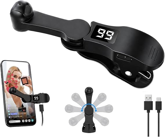 Aylthyo Auto Clicker for Smart Phone, Phone Screen Device Speed Clicker for iPhone iPad Apps, Fast Click Simulation Finger Continuous Click for Tiktok, Live Broadcasts Likes, Lightning Deal, Reward Task, Plug and Play(Black)
