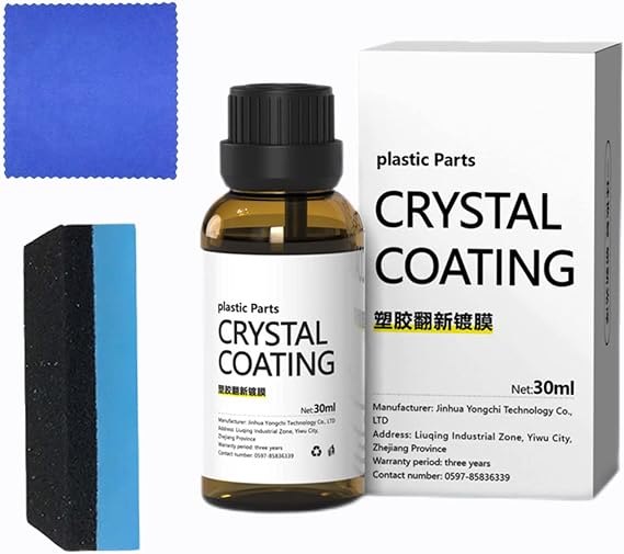 Crystal Coating for Car Plastic Parts, 2025 New Crystal Coating Plastic Restorer Agent for Automotive Plastics