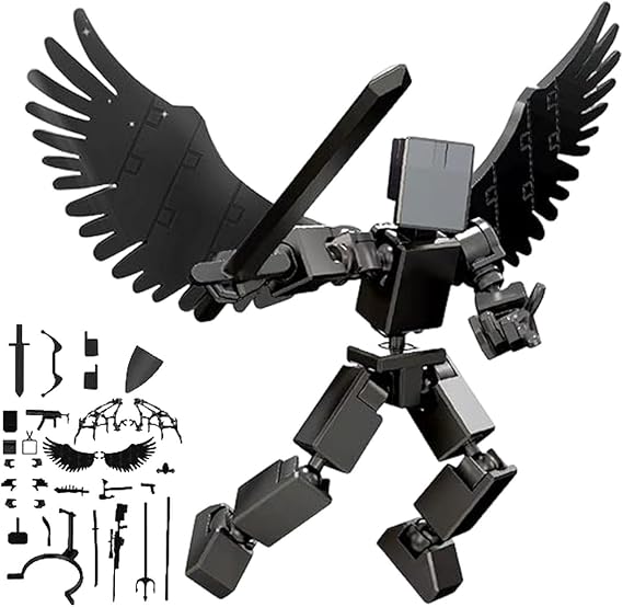 Action Figures, 3D Printed Action Figure, Multi-Jointed Movable Roblot Toys, DIY Educational Movable Joints, Robot Motion Figures For Kids Collectors Game Lovers Desktop Decorations