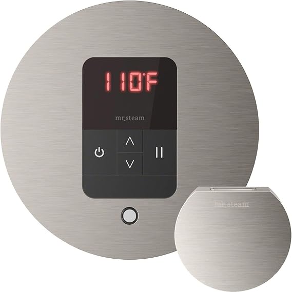 Mr. Steam MSITEMPORD-BN AromaSteam Steam Head Round, Polished Nickel