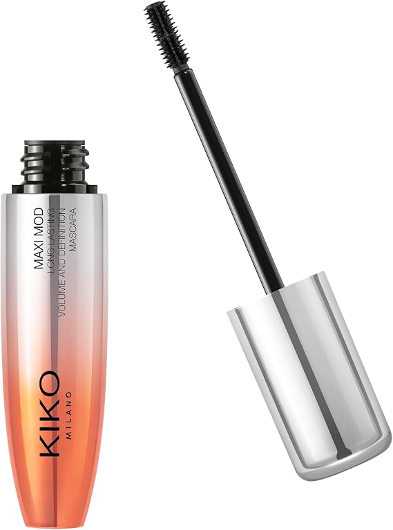 KIKO Milano Maxi Mod Mascara | +200% Volume | 10-Hour Wear | Argan Oil | Mini Brush | Intense Black
