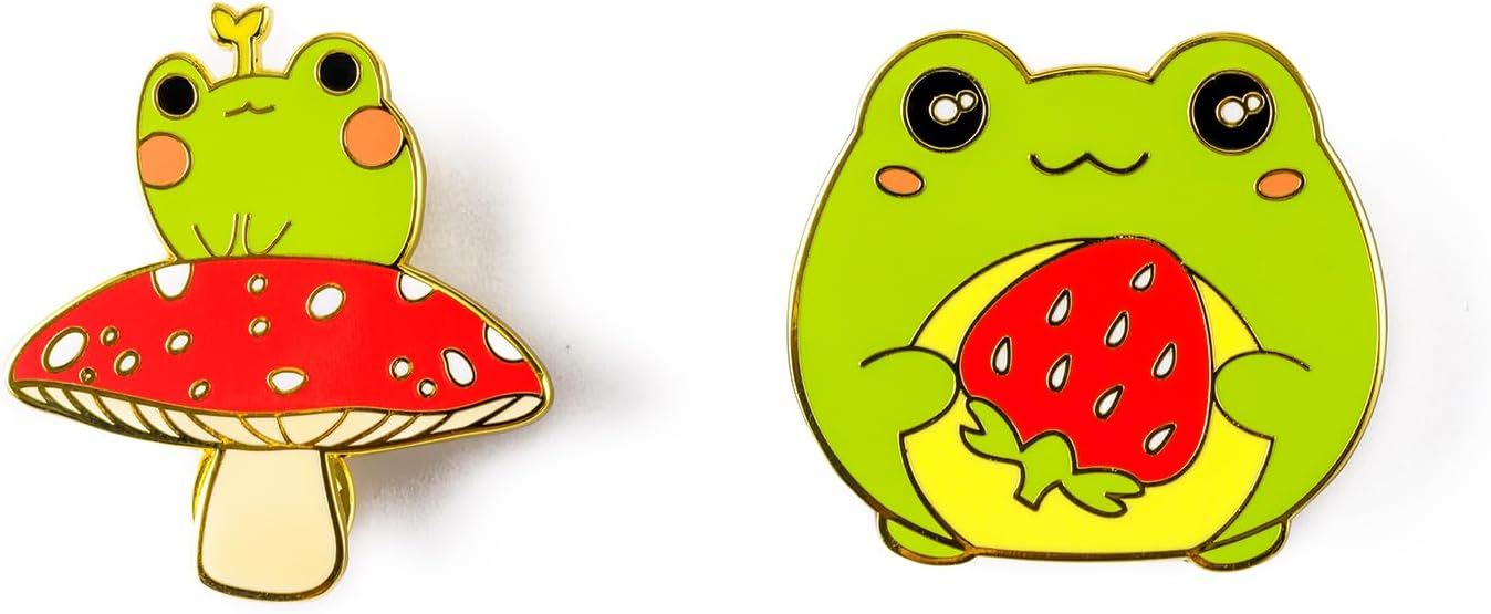Cute Frog Enamel Pin Brooch Badge for Bag Clothing Jewelry Gift