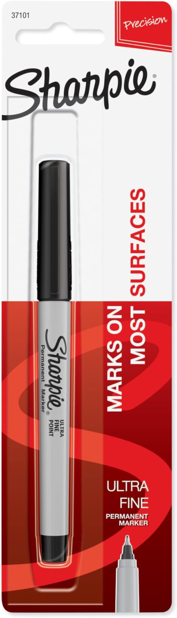 Sharpie Permanent Marker, Ultra Fine Point, Black, 1 Count