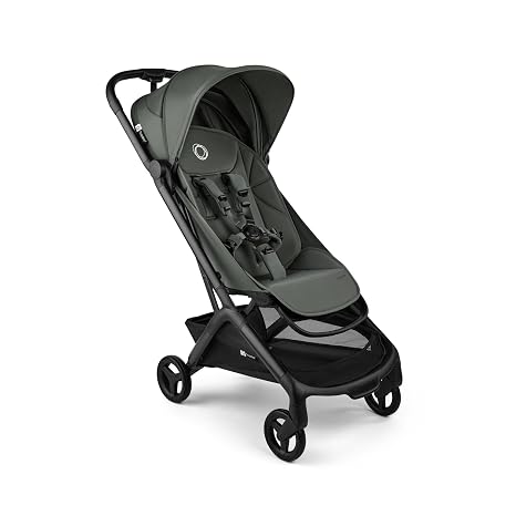 Bugaboo Butterfly 2 Travel Stroller Lightweight and Compact from 6 Months to 4 Years Carry-on Size Foldable Travel Pram with Reclining Function One Handed Folding Large Underframe Basket Forest Green