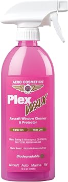 Aero Cosmetics Plex Wax Aircraft Window and Instrument Cleaner, Works on Plastic and Heated Glass