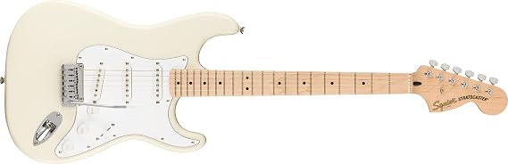 Fender Squier Affinity Strat MN WPG OWT Elektro Gitar | Akçaağaç klavye ile olimpik beyaz