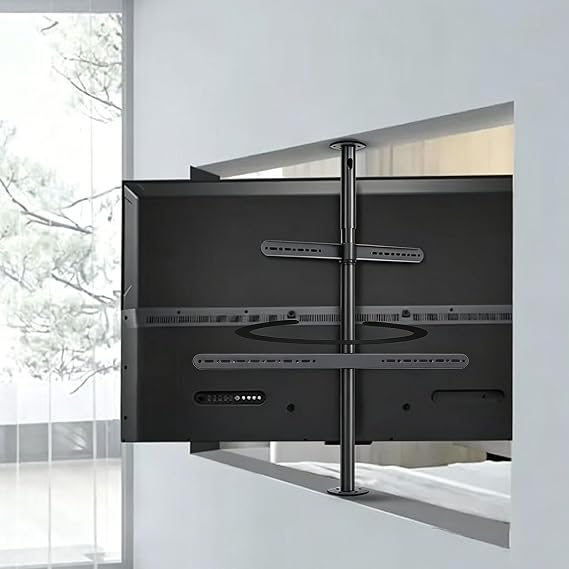 TV Wall Mount,Height Adjustable TV Stand and Wall Mount,Lcd TV 360° Rotating Floor Frame, Swivel Partition Wall TV Rack Swivel Base Cabinet,Suitable for 37-75 Inch LED Display Max205cm