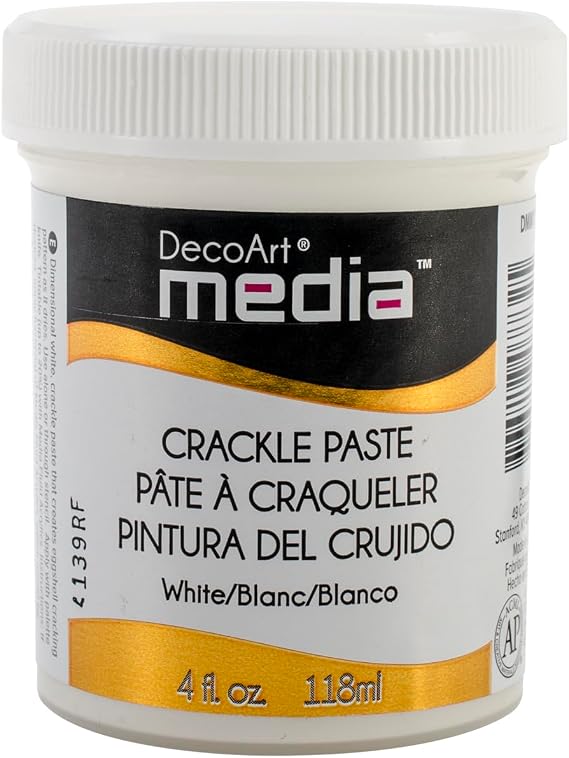 Deco Art Media Crackle Paste, 4-Ounce, White
