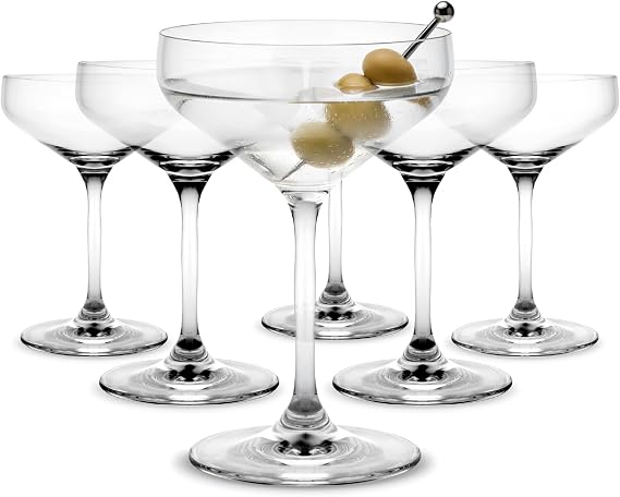 Holmegaard Perfection Martini Glass by Tom Nybroe | Fine Glass | 9.8 oz | Set of 6