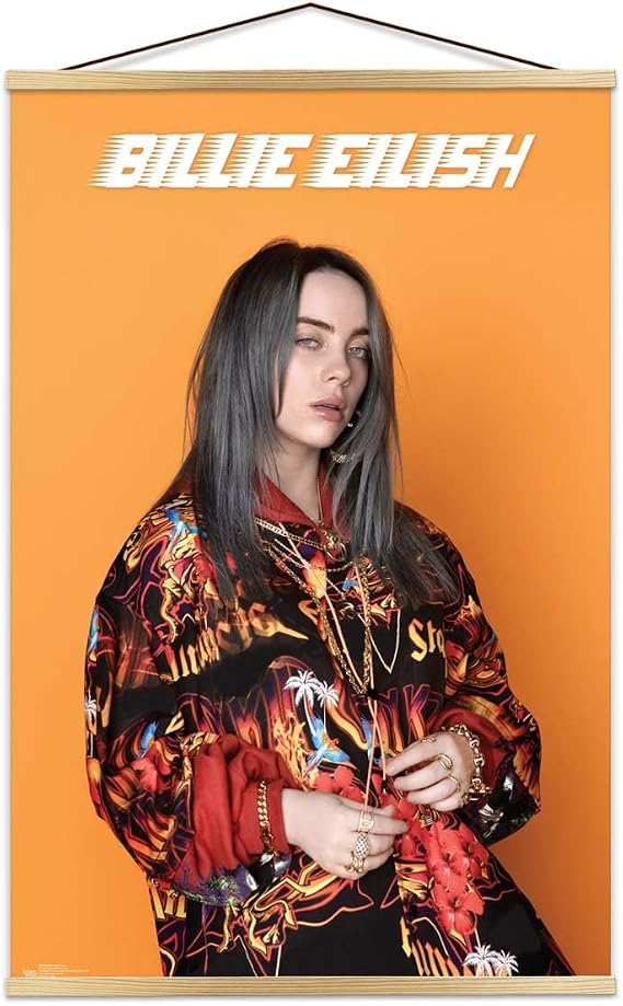 Billie Eilish - Photo Poster - Officially Licensed - 24" x 36" with Poster Hanger Natural Color