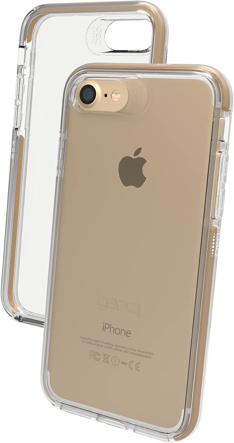 ZAGG Gear 4 Piccadilly Designed for New iPhone SE 2020 and iPhone 78 Case, Advanced Impact Protection by D3O - Gold