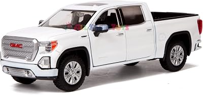 Motor Max 2019 GMC Sierra 1500 Denali Crew Cab Pickup Truck, White 79362WH - 127 Scale Diecast Model Toy Car,79362WH-White