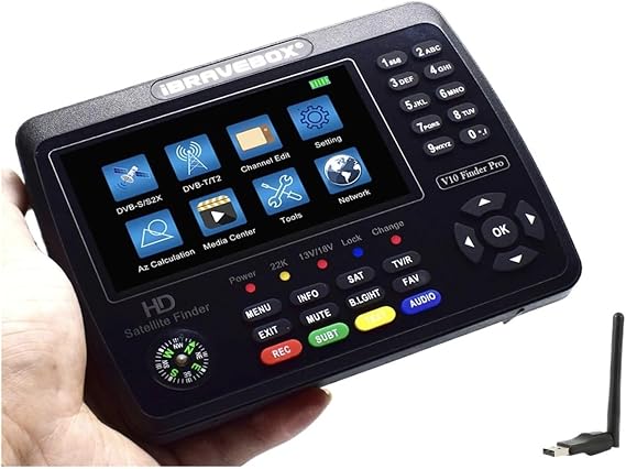 V10 Finder Pro Satellite Meter DVB-S2/S2X DVB-T2/T H.265 Vs Kpt 717st Plus Gtmedia V8 Finder Pro2 DVB T2 Satellite Finder V10 Finder
