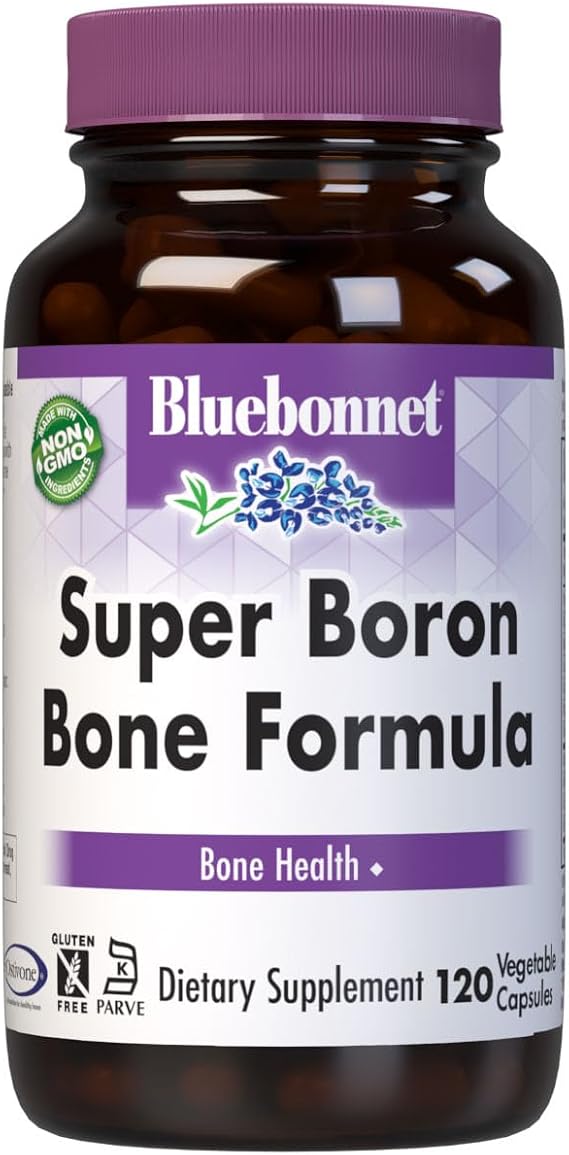 Bluebonnet Super Boron Bone Formula Vegetarian Capsules, 120 Count | Third-party tested for purity and potency; manufactured in the USA