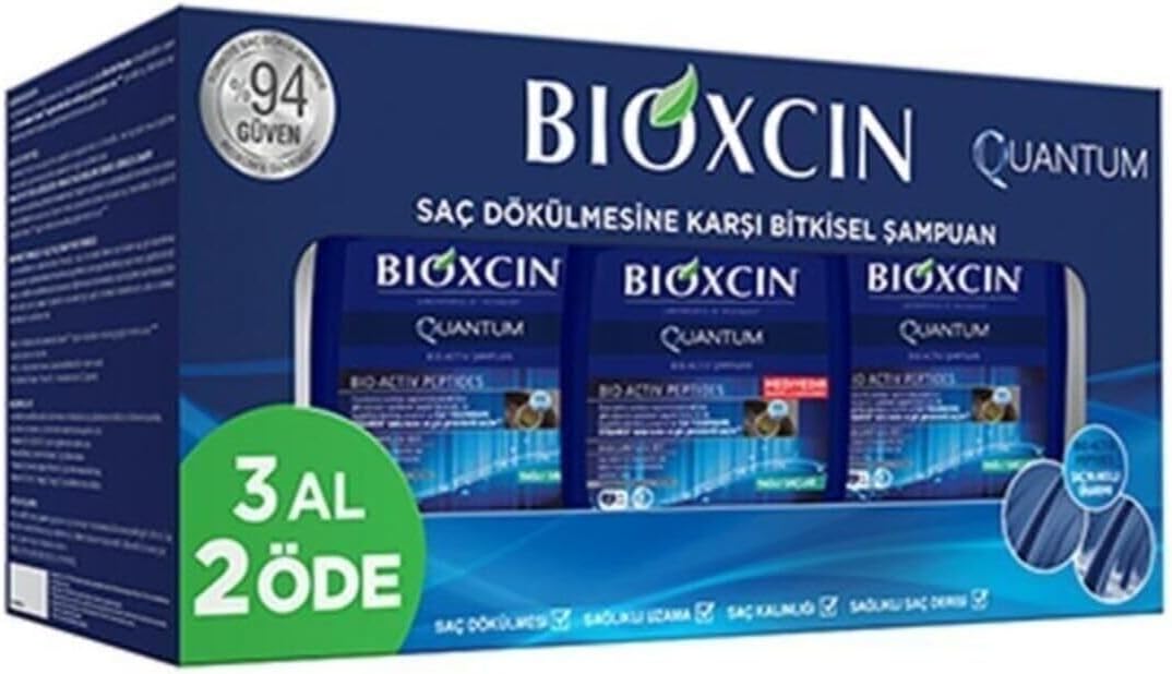 Bioxcin Quantum Şampuan, Yağlı Saçlar İçin, 3x300ml, 3 Al 2 Öde