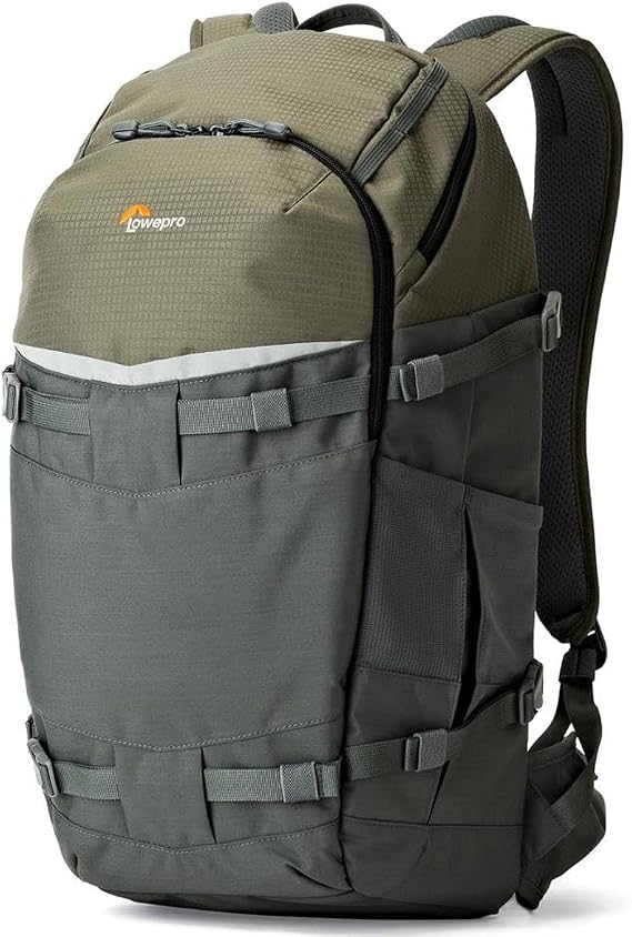 Lowepro Flipside Trek 450 Backpack, Camera Backpack for DSLRs and Multiple Lenses, for Laptop, Tablet, Photo Accessories, Tripod, Grey, 17 x 26 x 31 cm