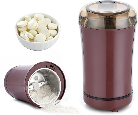 Multifunctional Electric Pill Crusher Grinder- Grind The Medicine and Vitamin of Different Sizes into Powder-Pill Grinder for Elderly, Children or Pets, Pill Cutters for Small or Large Pills (Purple)