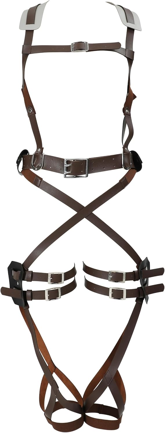 Micotaku Attack On Titan Officially Licensed Unisex Harness Cosplay Survey Corps Belt Set- Do Not Hang Heavy Objects
