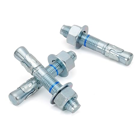 1" x 6" Concrete Anchors (4 Pack) 1 inch Wedge Anchors Bolts Zinc Plated