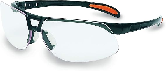 Uvex by Honeywell Protege Safety Glasses, Metallic Black Frame with Clear Lens & Uvextreme Anti-Fog Coating (S4200X)