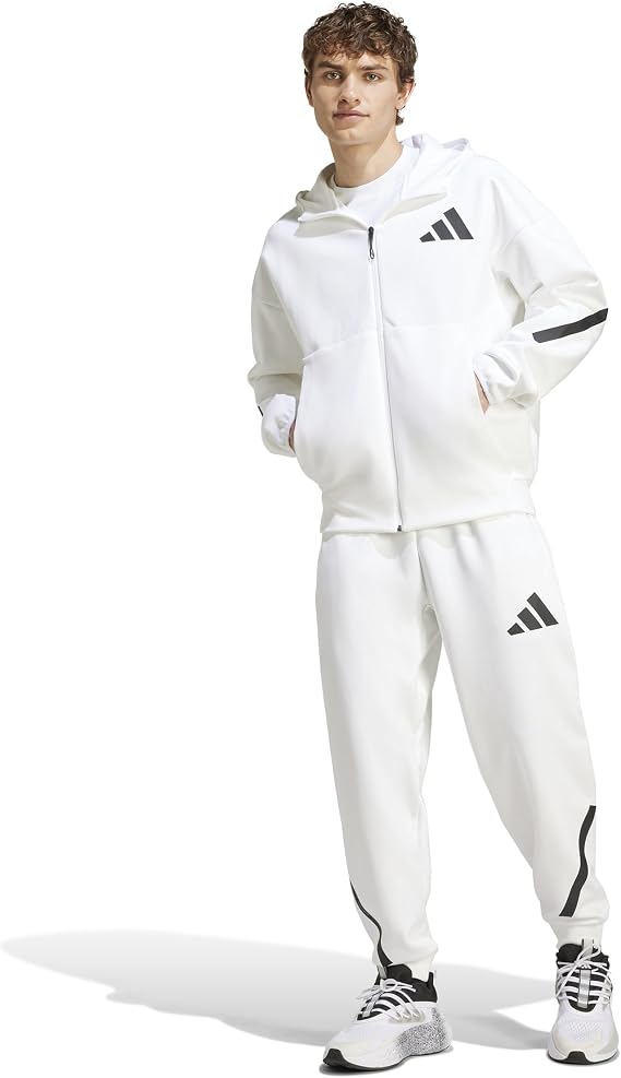 adidas Mens Z.N.E. Full-Zip Hooded Casual Outerwear Casual - Black
