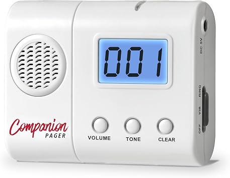 Nurse Caregiver Pager SP30, Stand Alone Companion Pager Accessory ONLY - NOT Compatible to CMU Must Be Paired to Function