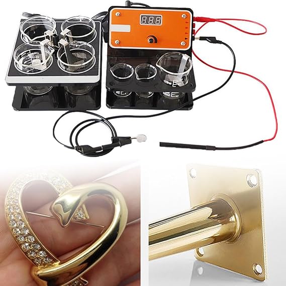 Plating Machine Gold Plating Kit, Jewelry Silver Gold Electroplating Processing Tools Electroplating Pen for Plating with Gold, Silver, Rose Gold, Nickel Electroplating Solutions,B